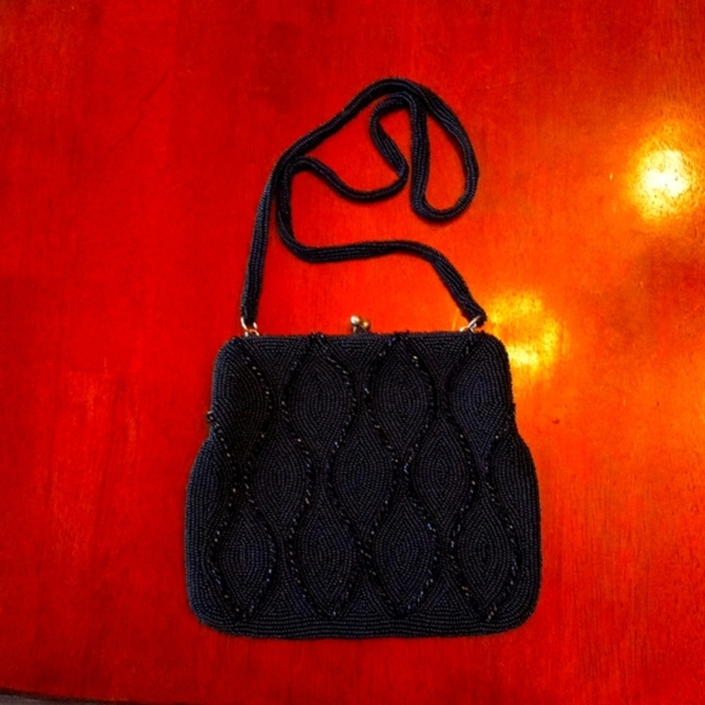Vintage glass beaded purse